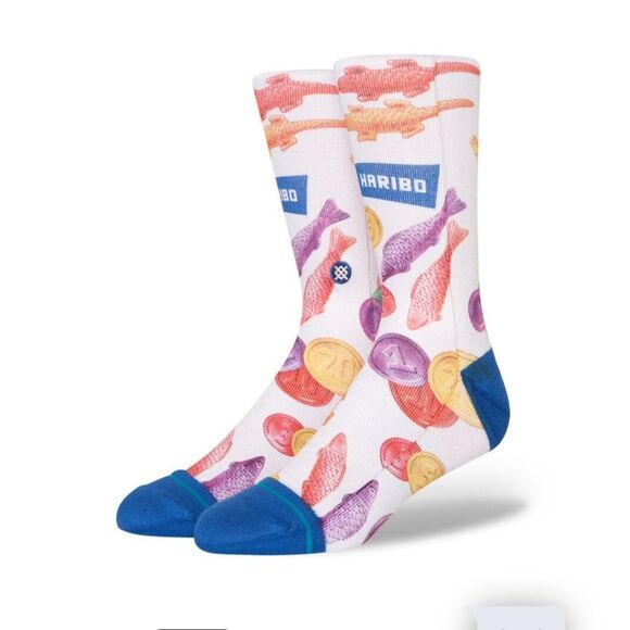 STANCE HARIBO NWT XSTANCE POLY CREW COLOR MULTI SIZE LARGE CASUAL MID CUSHION - Picture 1 of 8